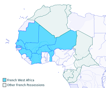 Location of غرب افريقيا الفرنسي