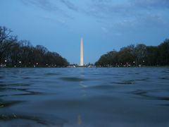 Washington Monument as seen from the edge of the Reflecting pool.