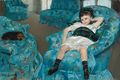 Little Girl in a blue armchair (1878)