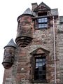 Corbelling supporting corner turrets at Newark Castle, Port Glasgow on a Renaissance mansion of c.1600