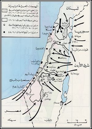 خريطة الهجمات العربية الرئيسية.jpg
