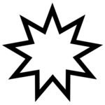 A nine-pointed star