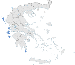 الجزر اليونانية Ionian Islandsموقع
