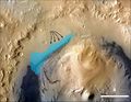 Ancient Lake on Aeolis Palus in Gale Crater – possible size (December 9, 2013).[15][16]