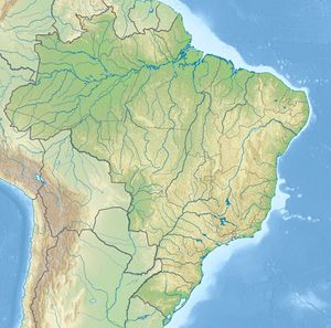 Map showing the location of the river mouth in Brazil