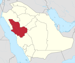 خريطة المملكة العربية السعودية توضح المدينة المنورة