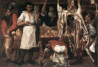 Annibale Carracci (1560-1609), Butcher's Shop (1580), Christ Church Picture Gallery, Oxford