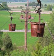 Ropeway conveyor for limestone transportation in Sweden