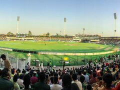 Gaddafi Stadium is one of the largest stadiums of Pakistan, with a capacity of 27,000 spectators.