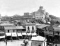 Tatar bazaar and with the Metekhi Orthodox church seen on the cliff.