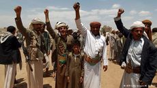 احتفالات الحوثيين بعد سيطرتهم على العاصمة صنعاء، سبتمبر 2014.jpg
