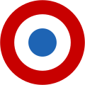 From 1912 onwards, the French Air Force originated the use of roundels on military aircraft shortly before World War I. Similar national cockades, with different ordering of colours, were later adopted as aircraft roundels by their allies.[31]