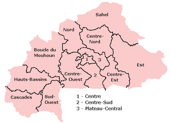 مناطق بوركينا فاسو.