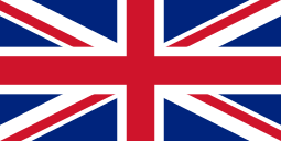 The Union Flag: a red cross over combined red and white saltires, all with white borders, over a dark blue background.