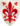 Argent, a fleur de lis gules with stamens