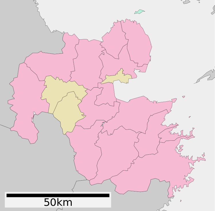 محافظة أويتا is located in Oita Prefecture