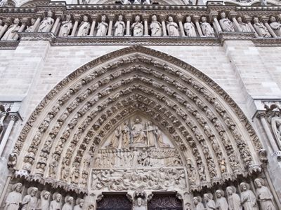 Illustration of the Last Judgement, central portal of west facade