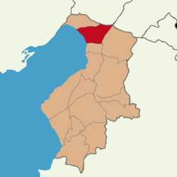 خريطة توضح موقع مقاطعة دورتيول في محافظة هاتاي.