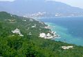 View of Yalta and the surrounding Crimean Mountains, as seen from the "Tsar's Path".