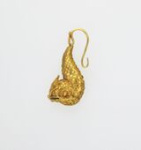 Earring in the form of a dolphin; 5th century BC; gold; 2.1 × 1.4 × 4.9 cm; Metropolitan Museum of Art
