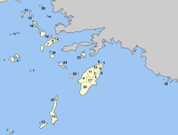Location of الجر الاثنا عشرية Dodecanese بلديات المحافظة