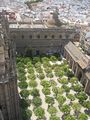 The courtyard of the cathedral, as seen from the Giralda.