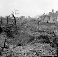 Ruins of the town of Cassino after the battle