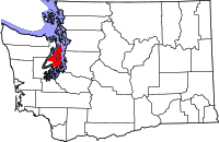 Map of Washington highlighting كيتساب