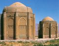 The Kharaghan twin towers, built in 1067 CE, Qazvin province.