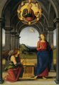Annunciation by Pietro Perugino, 1489