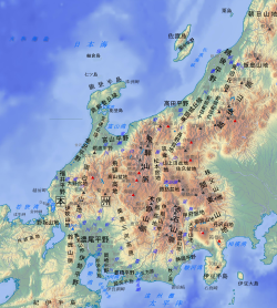 Geofeatures map of Chubu