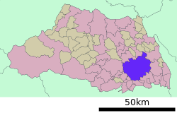 Location of سايتاما in Saitama Prefecture
