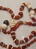 Necklace; probably 2600-1300 BC; carnelian, bone and stone; from Saruq Al Hadid (the United Arab Emirates)