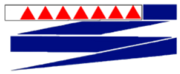 Commissioning pennant of the National Oceanic and Atmospheric Administration for Class II, III, and IV vessels
