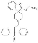 Chemical structure of Diphenoxylate.