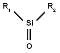 A hypothetical silicone group. Such species do not exist, see text.