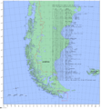 Chilean Basislines in the Strait of Magellan according to decree 416 14 June 1977