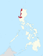 Map of the Philippines highlighting the Ilocos Region