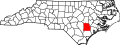 State map highlighting Duplin County