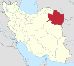 موقع محافظة خراسان رضوي في إيران
