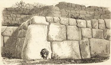Sacsayhuamán in 1877 by Ephraim George Squier.[24]