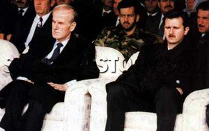 بشار وحافظ الأسد 1994