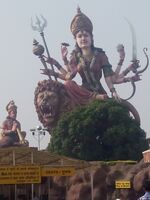 Durga mata statue in Vrindavan.jpg