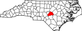 State map highlighting Harnett County