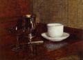 Still Life: Glass, Silver Goblet and Cup of Champagne, 1860.