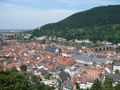 Heidelberg's old city centre from the castle above