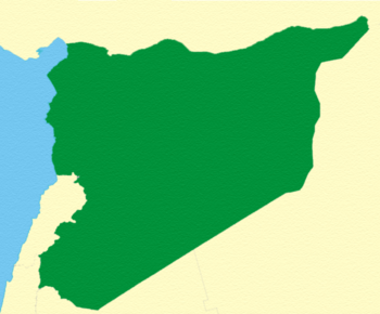 Territory of the Syrian Republic as proposed in the unratified Franco-Syrian Treaty of 1936. (Lebanon was not part of the plan). In 1938, Alexandretta was also excluded.