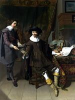 Thomas de Keyser: Portrait of Constantijn Huygens and his clerk, 1627, National Gallery