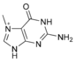 Chemical structure of 7-methylguanine