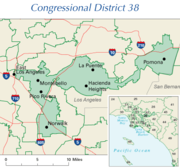 Bi-partisan incumbent gerrymandering produced California District 38, home to Grace Napolitano, a Democrat, who ran unopposed in 2004.